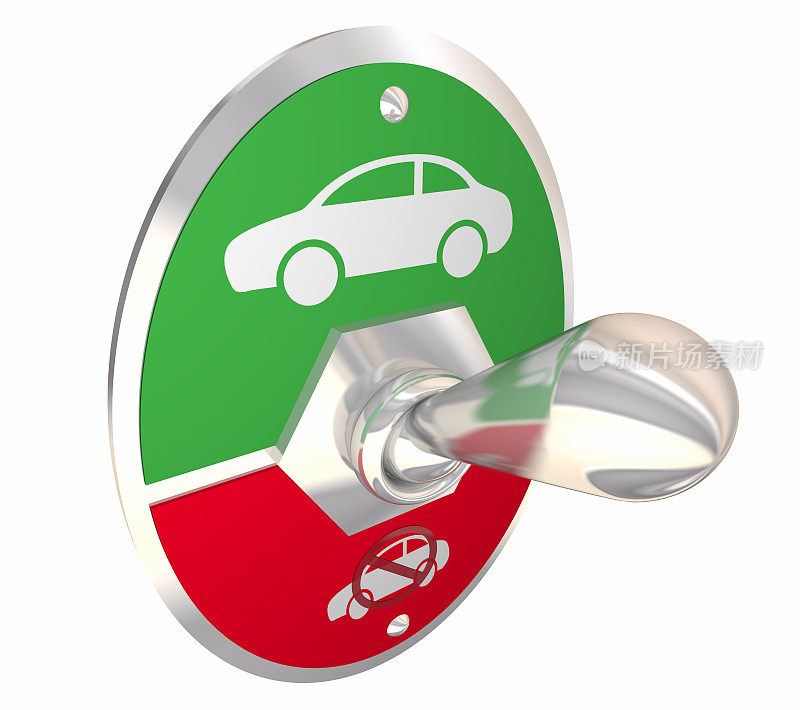 Auto Car Vehicle or No Toggle Switch On 3d插图